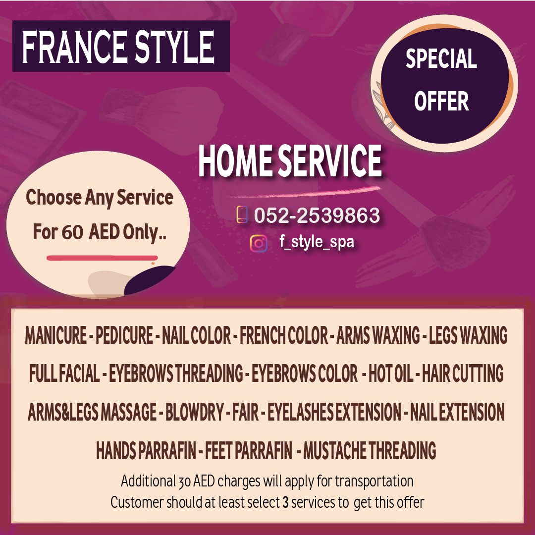 Home Service Salon Al Ain France Style Salon